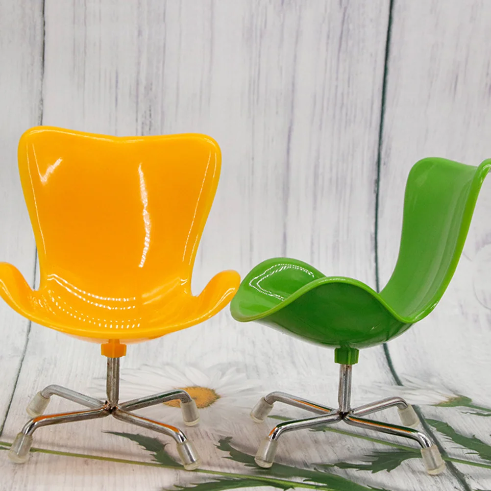 

1pcs Mini Computer Chair Premium Plastic Diy Mini House Accessory Small Computer Chair For Bedroom Living Room Decor Miniature