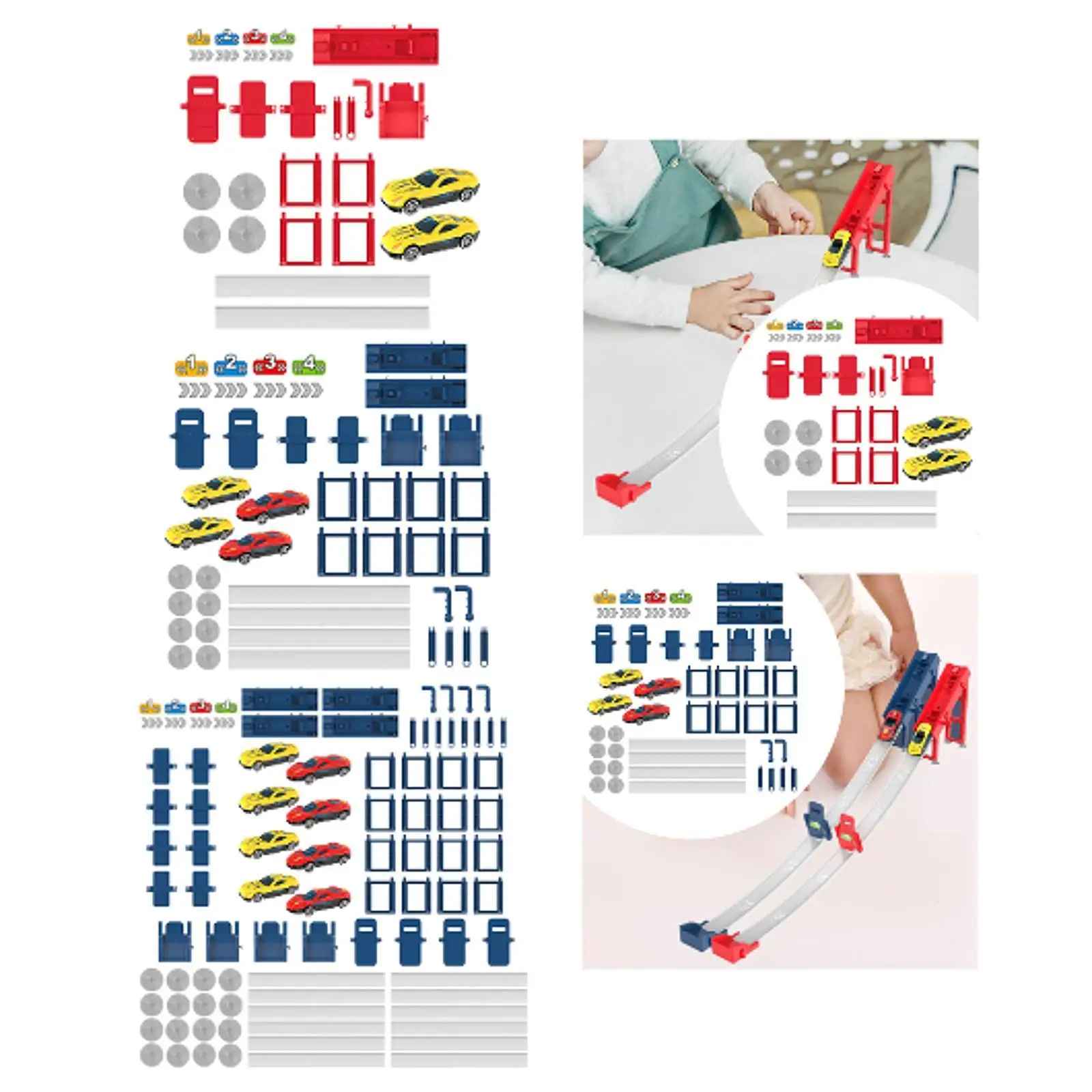 Ejection Race Track,Educational Toy,Creative Sturdy Lightweight Diy Track Assembly with Alloy Cars Boys Girls