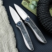 BK 461 Pocket Folding Knife 7Cr17Mov Blade Aluminium and Carbon Fibre Handle Outdoor Survival Knives Hiking Camping Fishing Tool