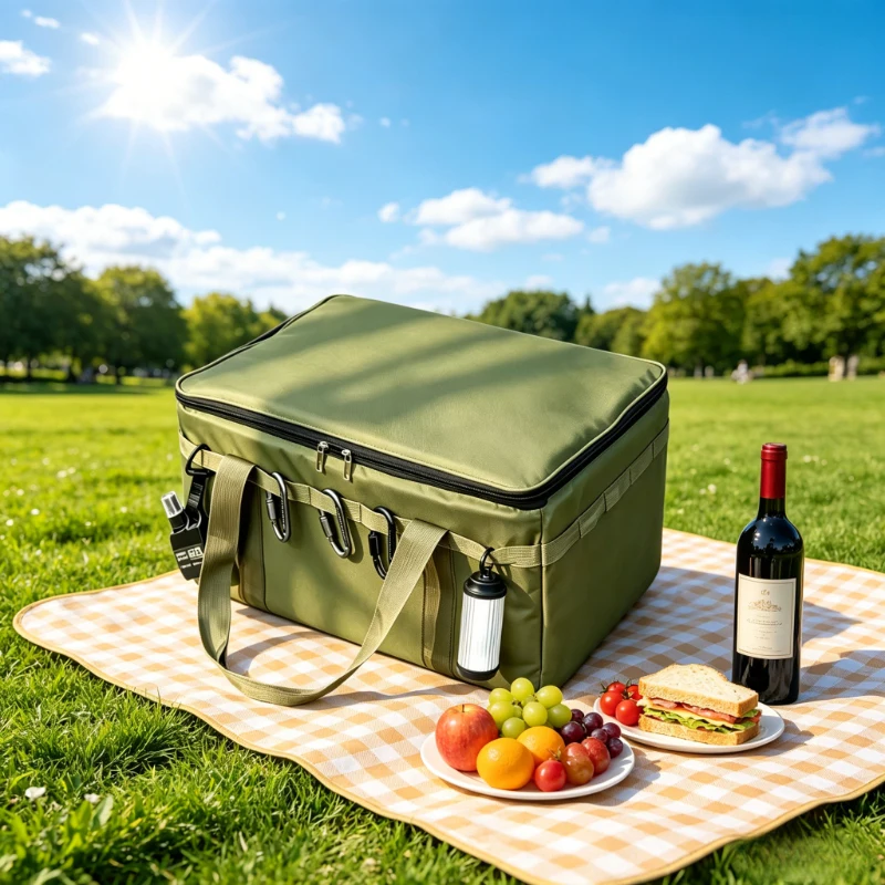 

Foldable Tactical Storage Box Army Green 42L Waterproof Thermal Bag Practical Container for Camping Picnic Outdoor Field Use
