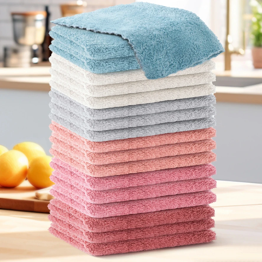 

Household clean Set of 10 piece, Soft and Highly Absorbent, Perfect for Kitchen and Bathroom, Multi functional for Home Use