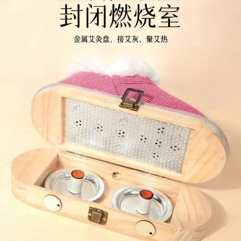 Moxibustion shoes home portable moxibustion can be walked moxibustion shoes health foot boots physiotherapy box wormwood
