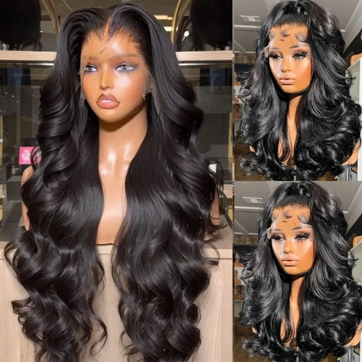 200 Плотность Выделите Ombre Парик Фронта Шнурка Человеческие Волосы 13x6 HD 1B/30 Медовый Блондин Парики Фронта Шнурка Предварительно Сорванные с Детскими Волосами