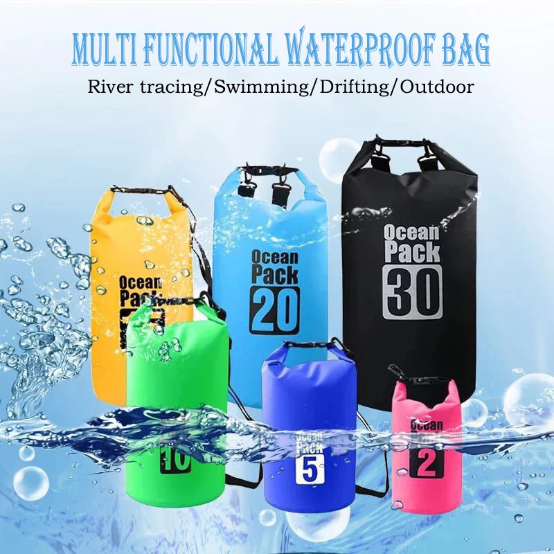 3L 5L مقاوم للماء حقيبة جافة لقوارب الكاياك تتبع النهر السباحة الرحلات القوارب العائمة حقائب الجيم اكسسوارات الشاطئ تجمع الأسماك