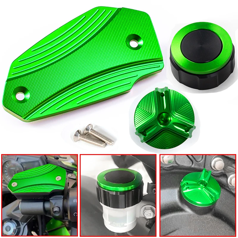 

For Kawasaki Z 900 Z 800 Z 650 Z650 Z900 Z800 2013-2024Motorcycle Rear Front Brake Fluid Cap And Fuel Cap Protection Accessories