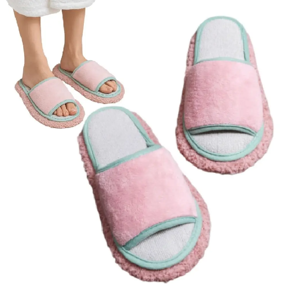 

Detachable Microfibre Mop Slippers Washable Creative Floor Mopping Slippers Solid Color Open Toed Lazy Slippers Kitchen