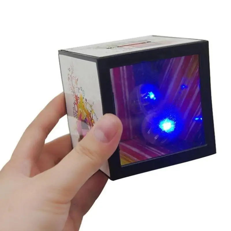 Nuovo specchio Monete mancanti Custodia quadrata Trucco Prop Trucco Moneta Scatola raccolta soldi Salvadanaio magico Accessori per intrattenimento