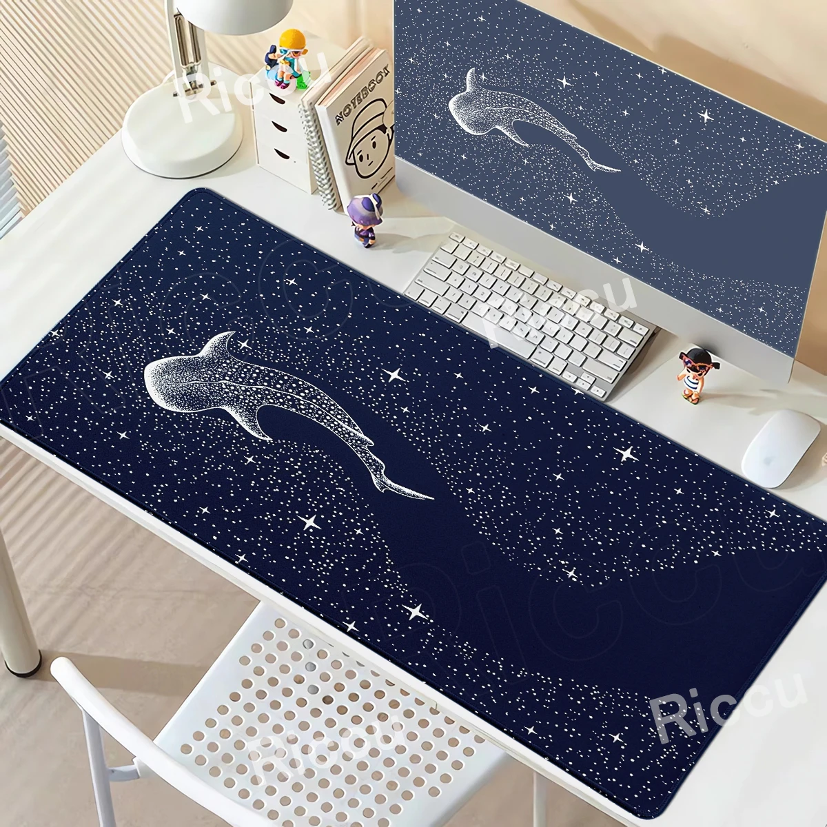 Whale Shark Galaxy Mouse Pad Anime Marine Organism Desk Mat 
