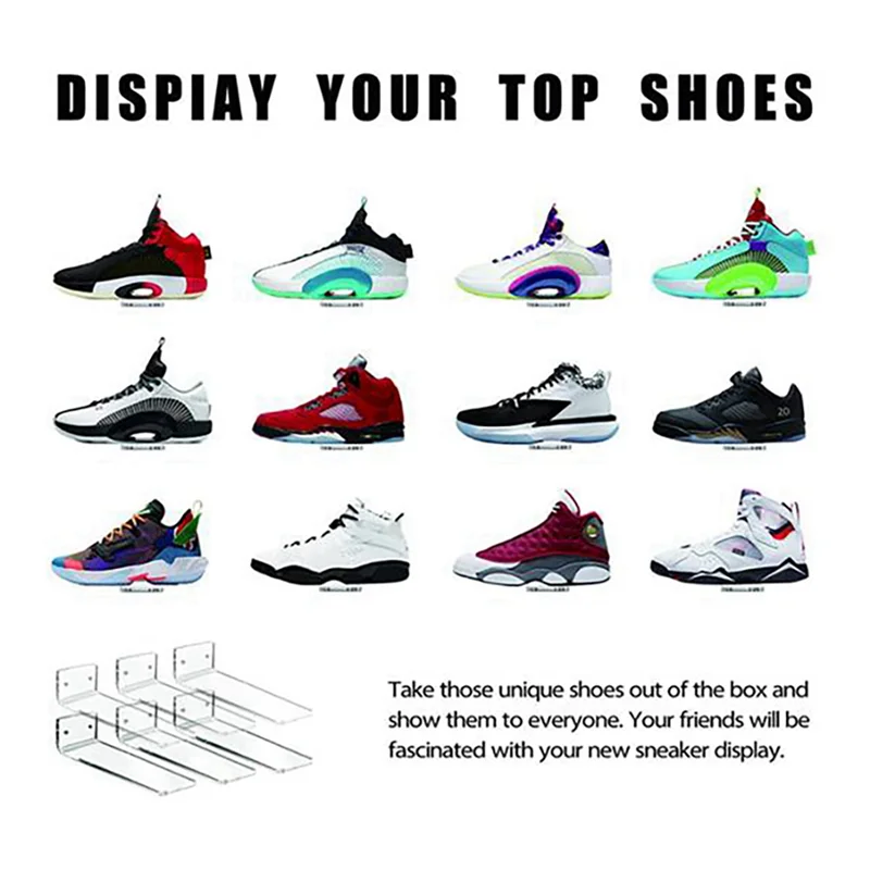 

ABWP-18 Pack Floating Shoe Display,Shelves Wall Mount Levitating Shoe Display Stand For Sneaker Collection Or Shoes Box