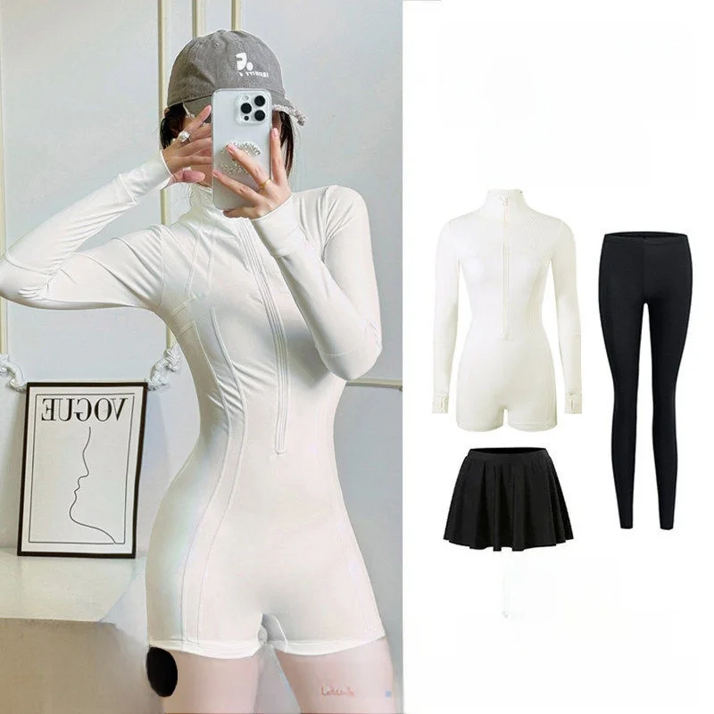 

Женский гидрокостюм-монокини с длинными рукавами, профессиональный уровень, защита от солнца UPF50, быстросохнущий, для дайвинга, костюм для защиты от медуз