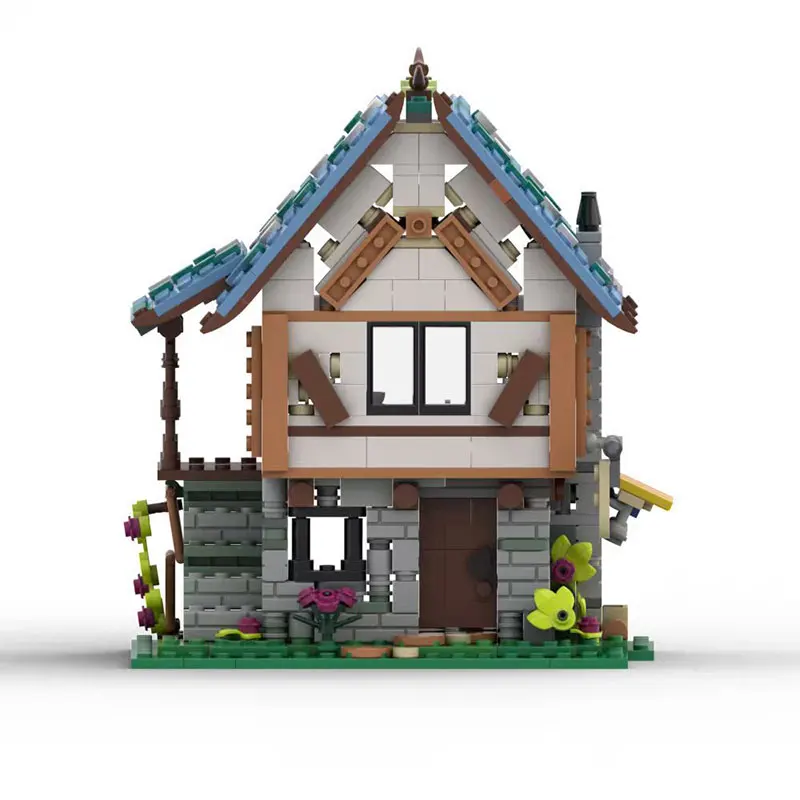 وصول جديد، متوفر في المخزون MOC-239963، 713 قطعة من مكعبات بناء الجسيمات الصغيرة، الهندسة المعمارية في العصور الوسطى، لعبة نموذج قلعة الحداد. #6