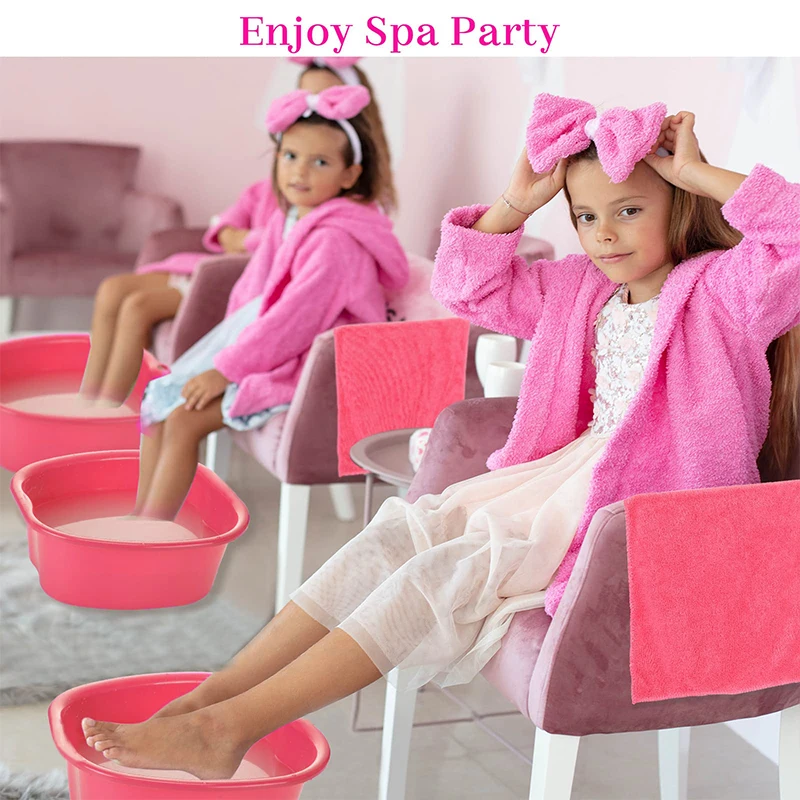 Zestaw do stóp dla dzieci dla dziewczynek Pedicure Spa Party Favors dla dzieci Urodziny Wanna do stóp Umywalka Salon Ręczniki Śpiąca Impreza do spania