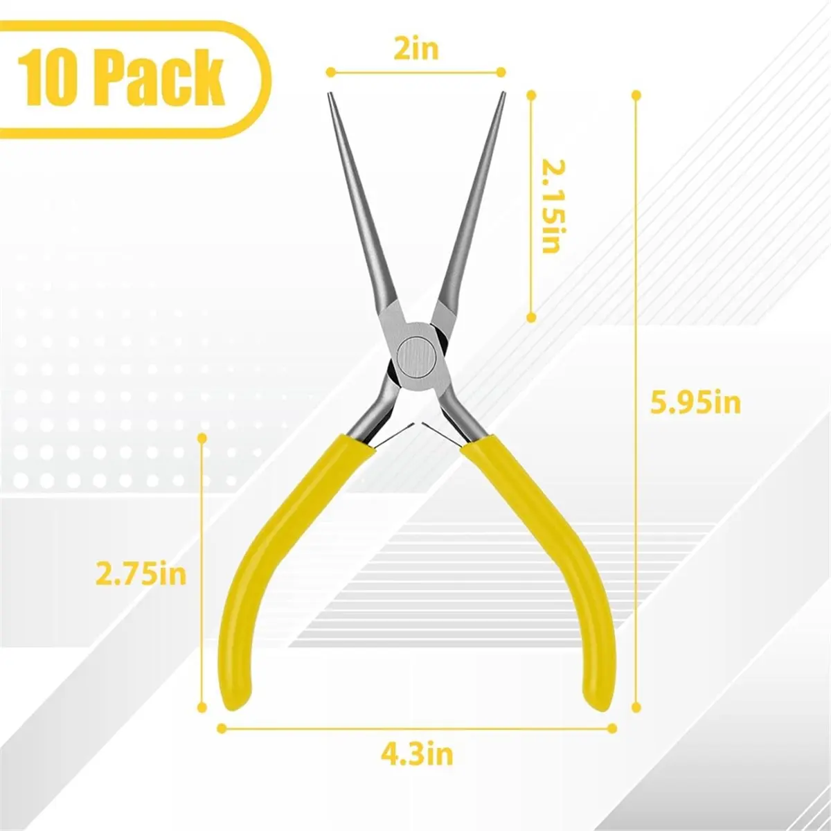 Best of 2026 10 Pack Mini Needle Nose Pliers Bulk, 6 Inch Pliers Set with Extra Long Tips for Jewelry Making, Wire Wrapping
