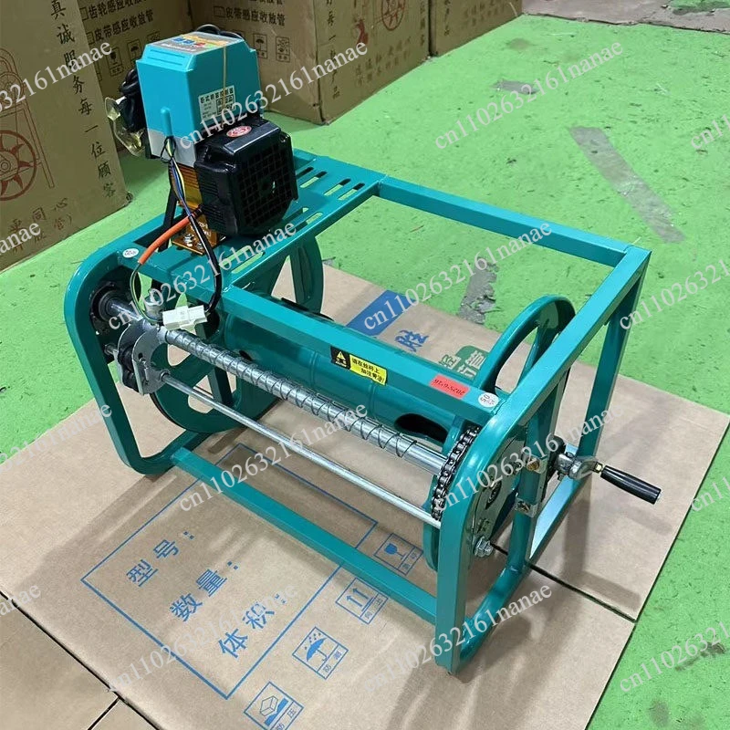 12V24V hand crank electric pipe reel 48V60V72V dual-purpose automatic pipe reel remote control