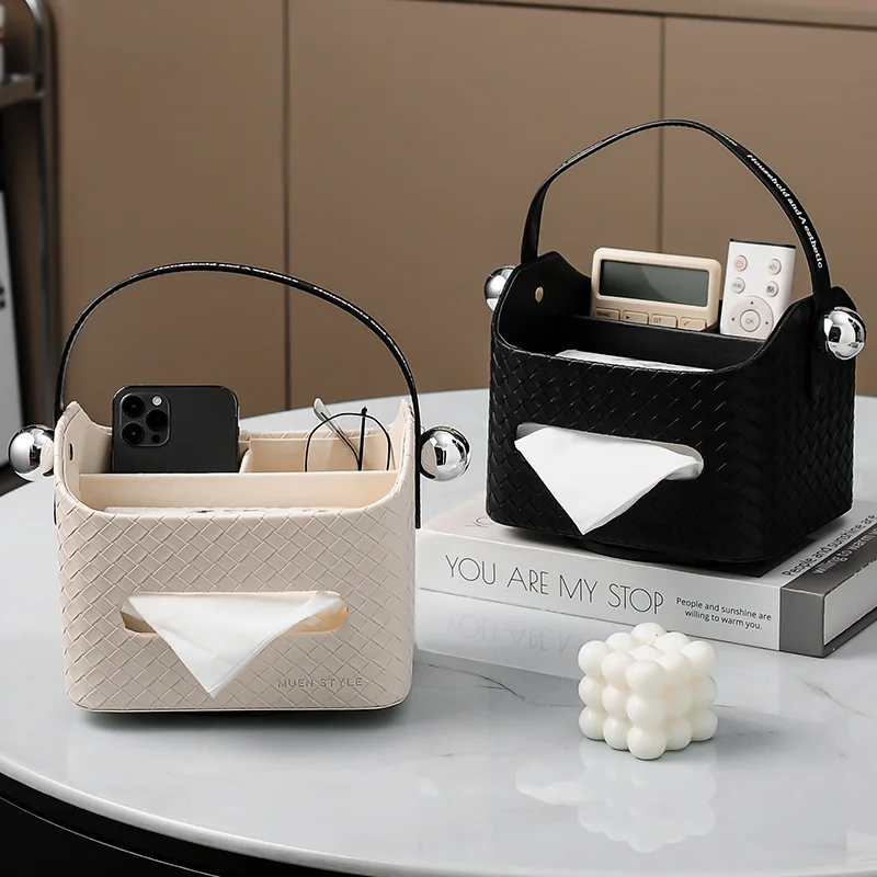 

Tissue Box, Light Luxury And High-end, Remote Control Storage Integrated, Napkin And Tissue Box, Home Storage