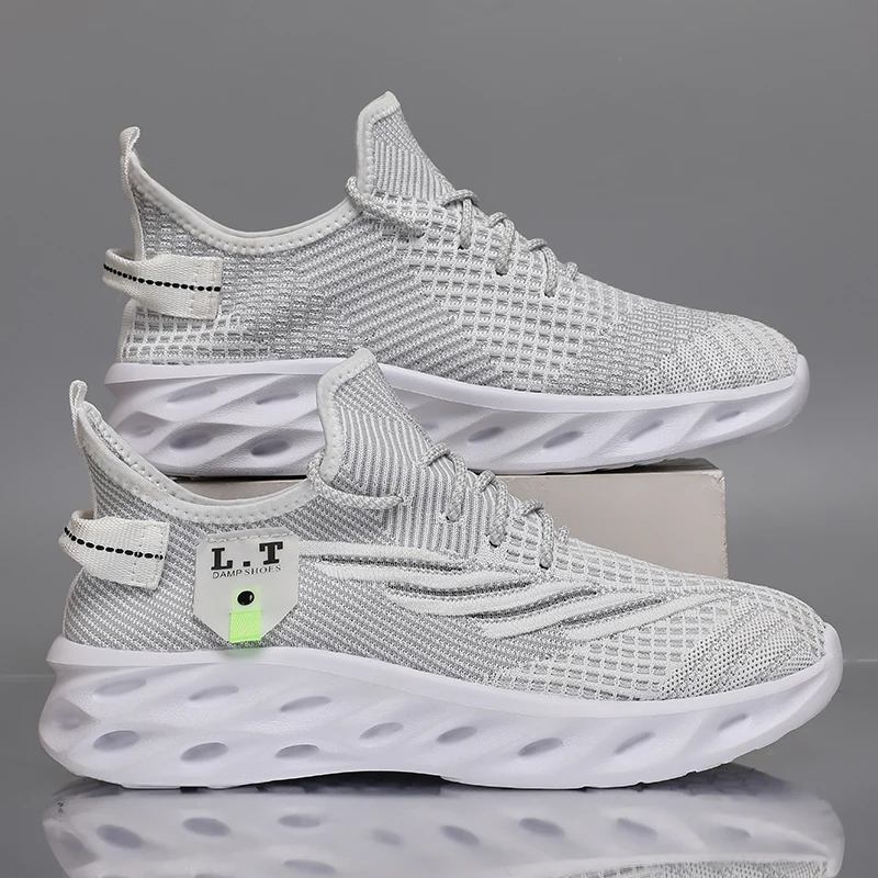 أحذية رياضية كاجوال صيفية للرجال قابلة للتنفس خفيفة الوزن أحذية رياضية خارجية شبكية سوداء للجري أحذية رياضية للركض والتنس والمشي #5