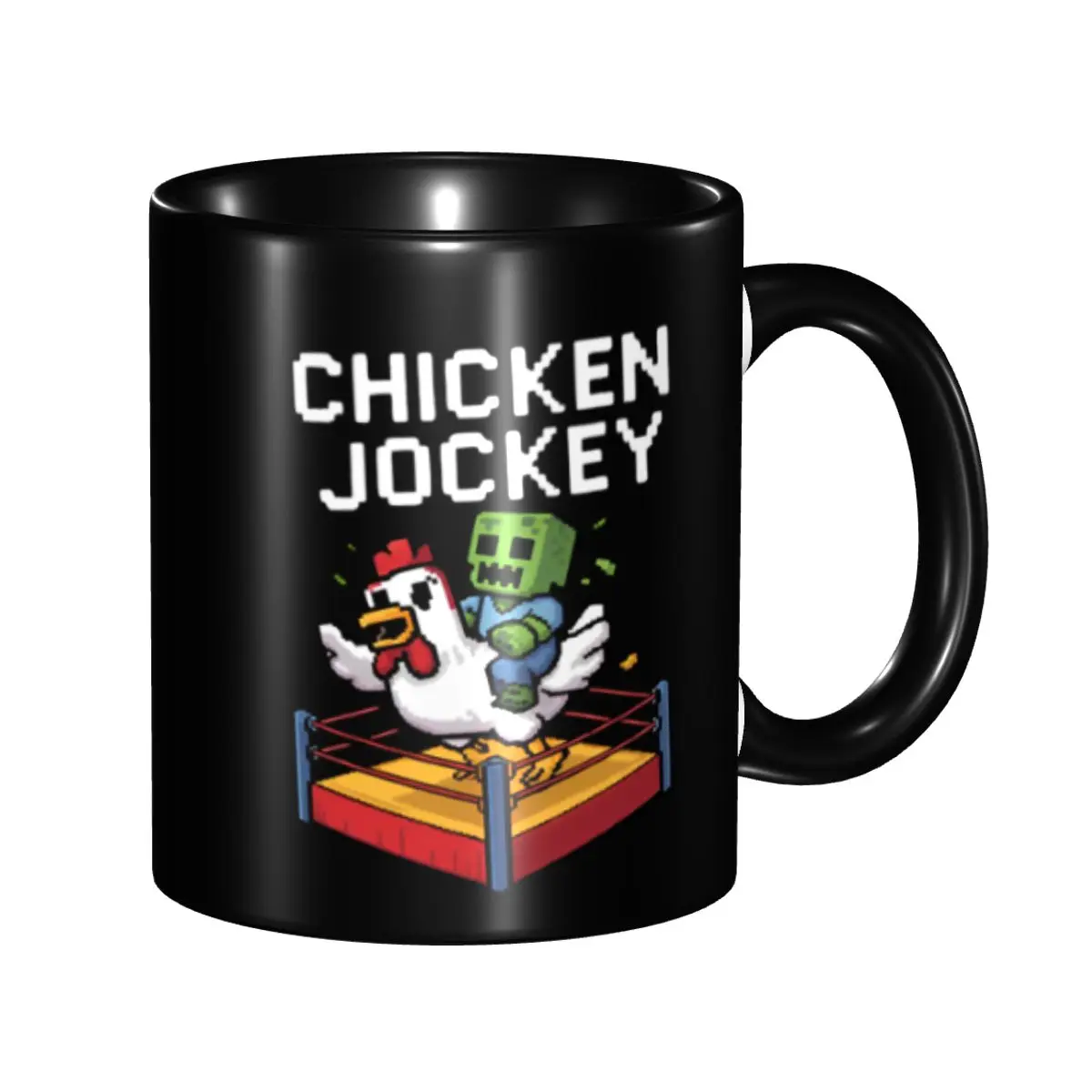 

Chicken Jockey Coffee Mugs Novelty Zombie Riding Chicken Cup For Home