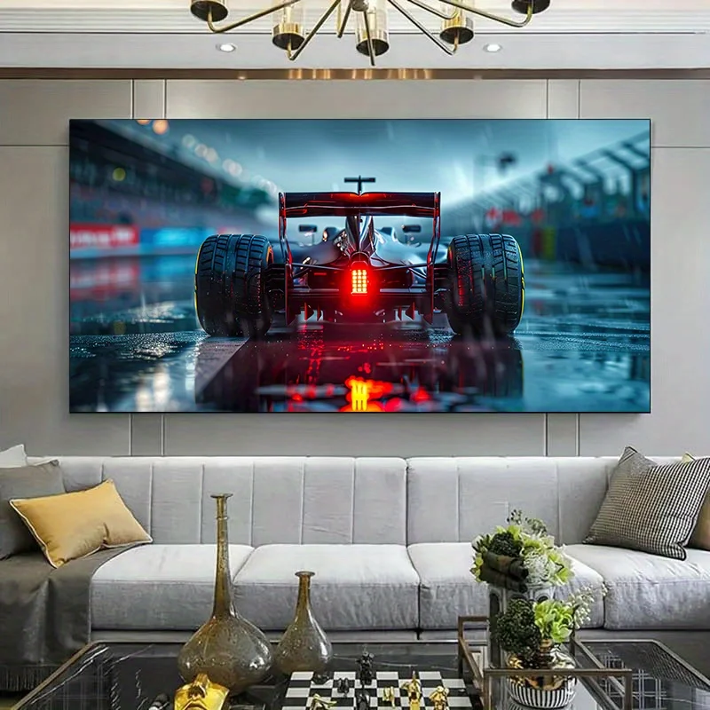 1pc Frameless Modern Racing and Race Track Canvas Artwork Suitable for Decorating and Bedroom with Modern Canvas Poster
