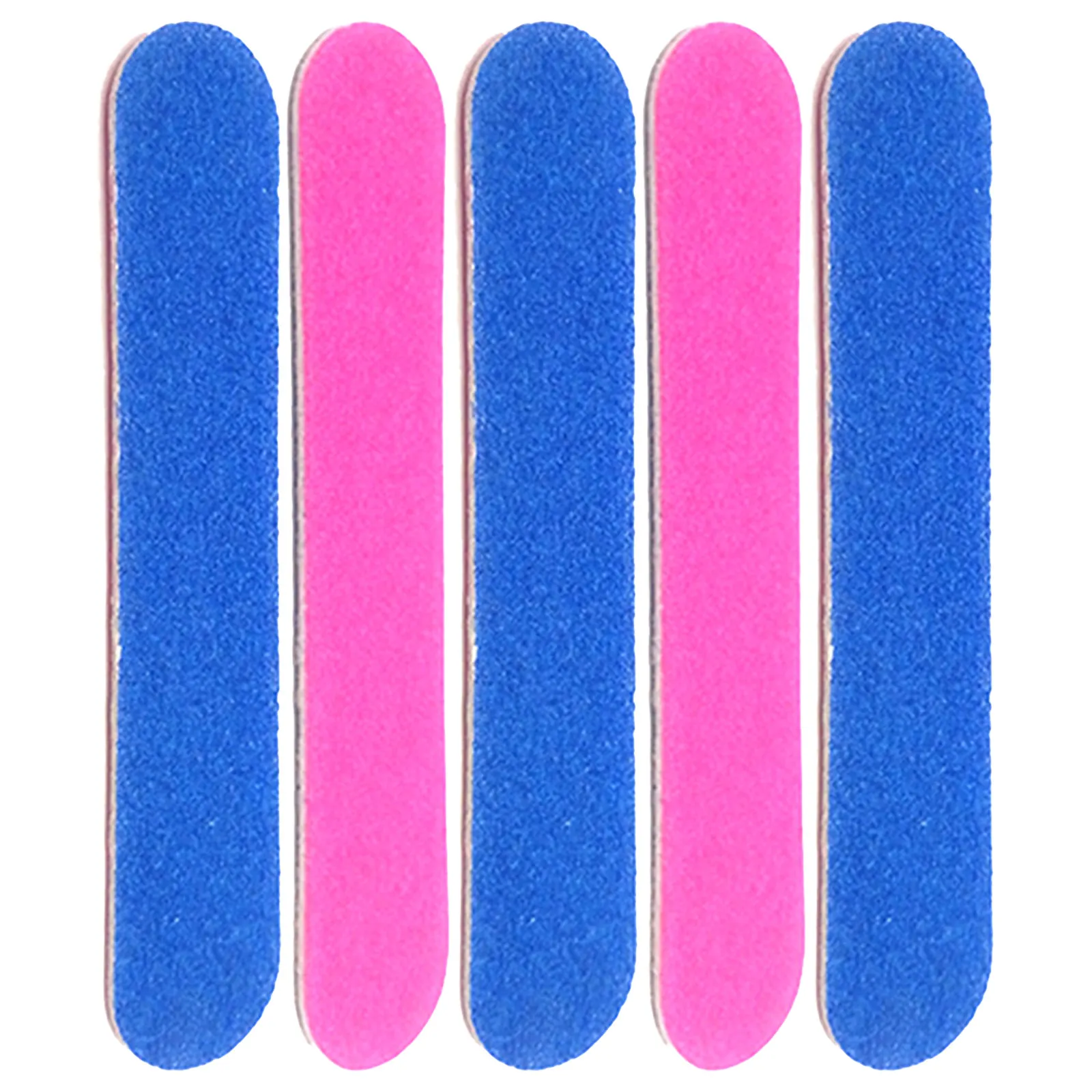 5Pcs Nail Files Disposable Double Sided Emery Boards Round End Nail Art Tools Manicure File Blocks for Home Salon Use