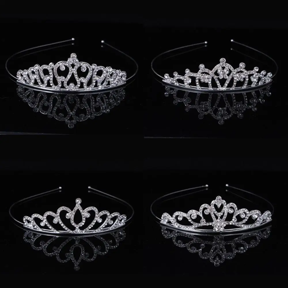 Sparkling Hair Accessories Princess Girls Headpieces Gift Kids Hairbands Children Tiaras Head Jewelry Rhinestone Crystal Crown