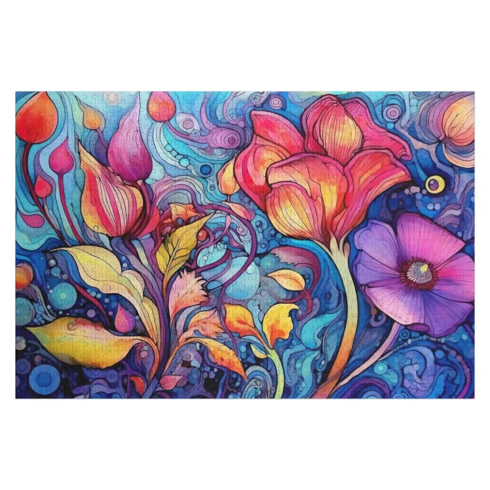 melody of flowers 2 Jigsaw Puzzle Customized Photo Wooden Boxes Customized Kids Gift Puzzle