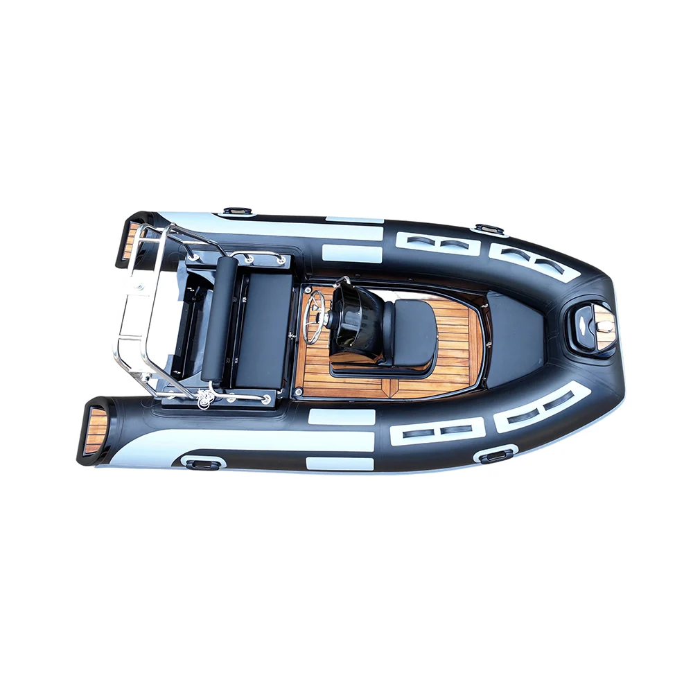 White Wake RIB-360C Sailing Yacht Sport Fishing Boat Fiberglass Hull High-Speed Stable Strong Load Capacity Sightseeing