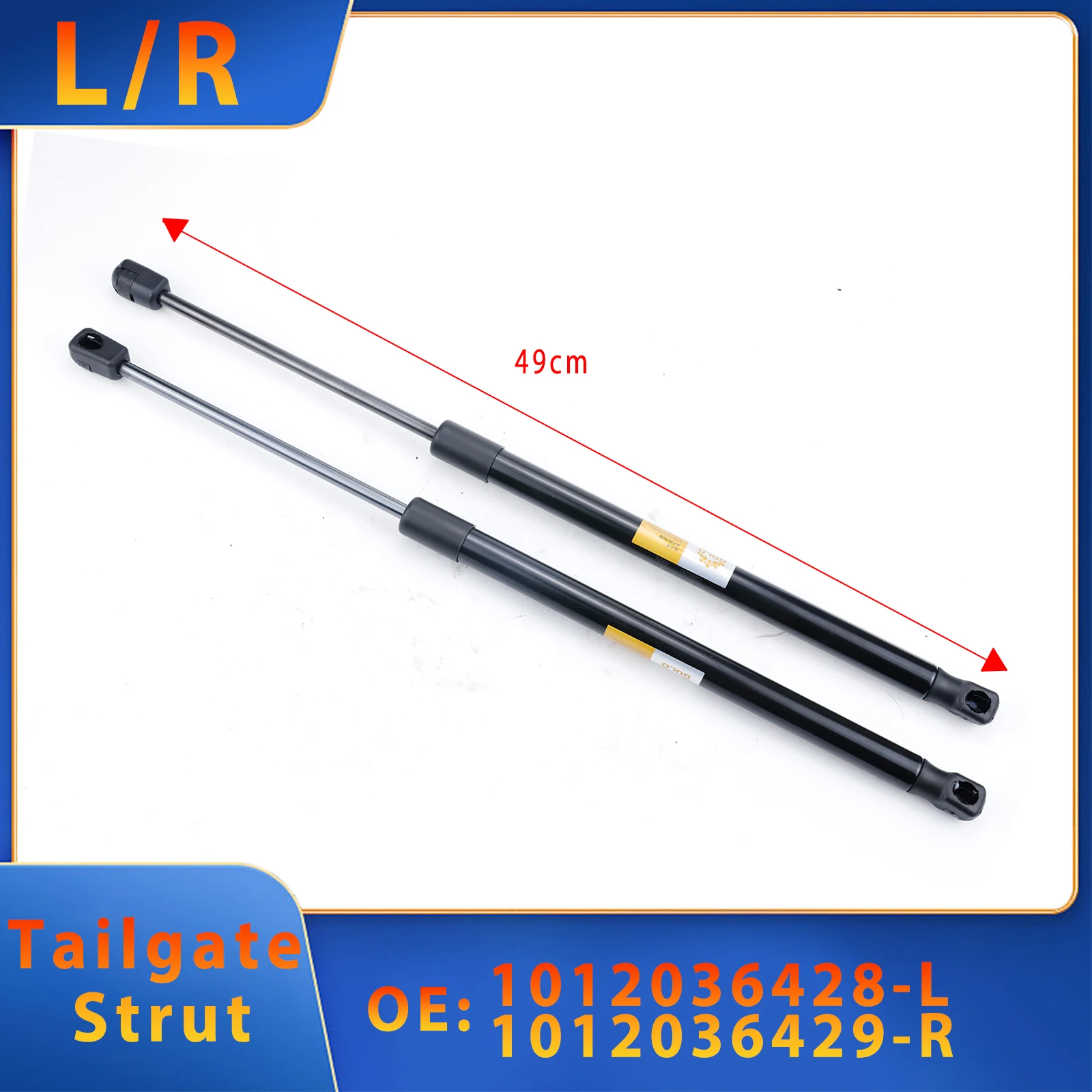 

Tailgate Gas Spring Strut For GEELY VISION SUV(X6) NL-4 2015-2019 1.3T 1.4T 1.8L 2.0L 1012036428-L/1012036429-R Car Accessories