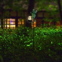 Solar Garden Stakes Waterproof Solar Frog Outdoor Figurine For Path Lamps Ground Waterscape Lawn Easter Pathway Yard Family