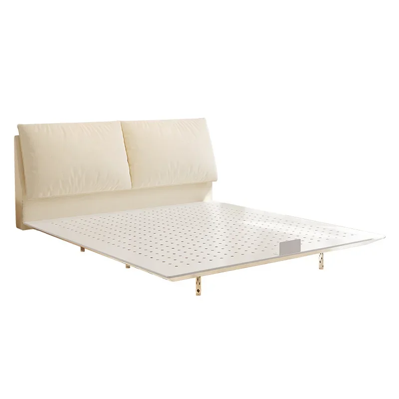 

Cloud Soft Clad Carbon Steel Frame Bed French Cream Blizzard Neil Cat Claw Double Suspended Fabric Bed