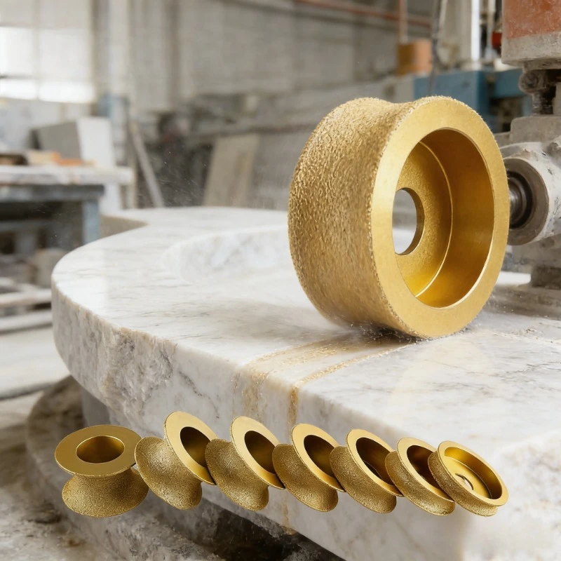 

1PC Dry Vacuum Brazed Diamond Polishing Wheel 20mm Bore - For Ceramic Tile Quartz Marble Granite Stone Edging Polishing Tool