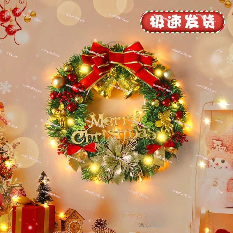 

Christmas Decorations Christmas Wreath Door Hanging 4050cm Dense Vine Window Decoration Pinecone Wreath Circle
