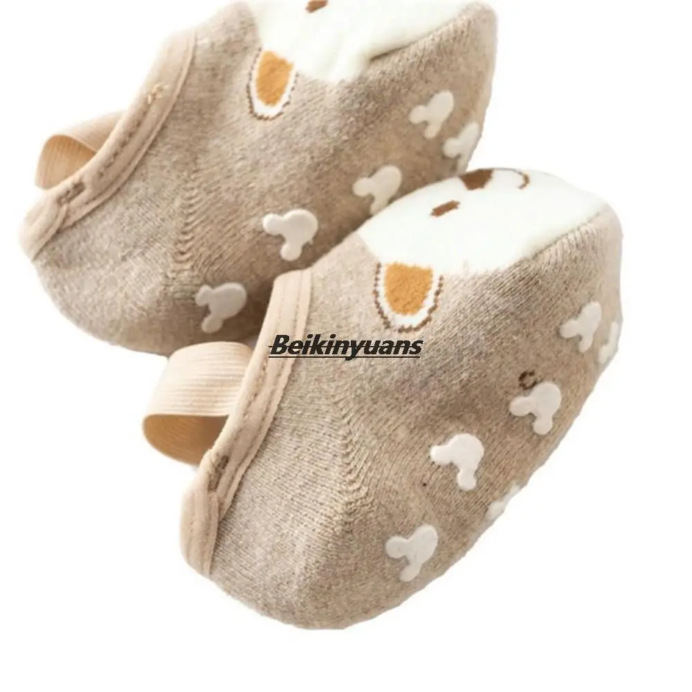 Baby Girl Socks Boy Toddler Anti-slip Cotton Fox Socks Grip Slippers Toddler Non-slip Infant Baby Walk Socks Shoes