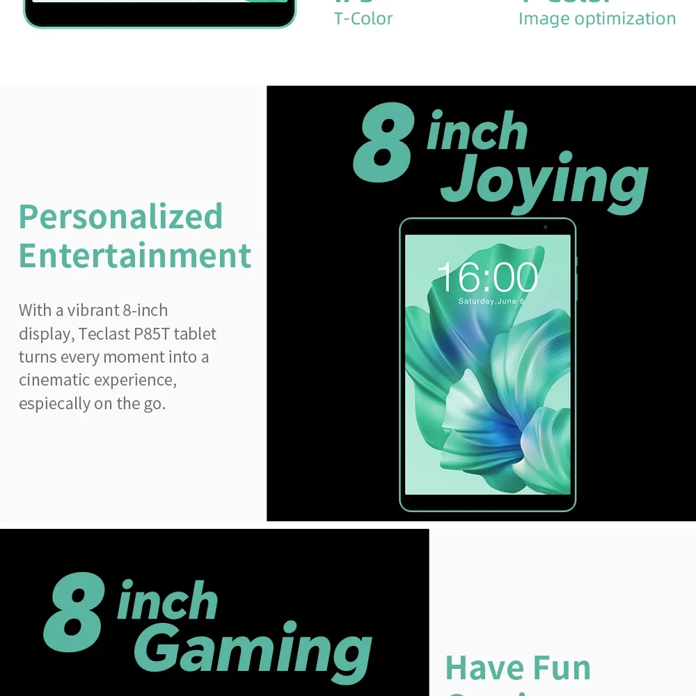 Teclast P85T 2026 Tablet Allwinner A523 8-Core 1.8Ghz 10Gb(4Gb+6Gb) Ram 64Gb Rom 8 Inch 800×1280Ips Wifi5 4g 5000Mah Type-C