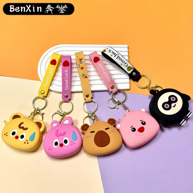 

2025 Minso Exquisite and creative coin wallets, keychains, pendants, mini and cute Bluetooth earphone cases, small gifts