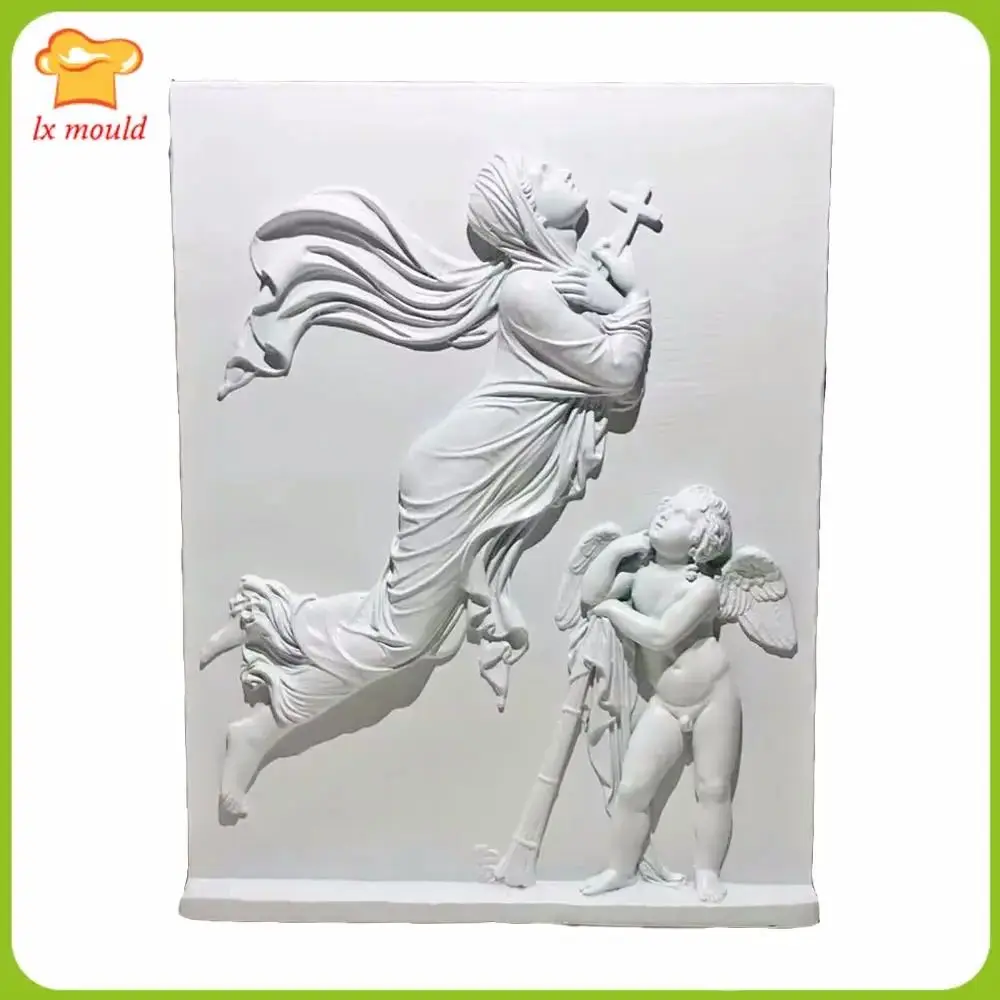 Aloysia Relief Silicone Mould Sugarcraft Chocolate Baking Mould Home Wall Decoration DIY Resin Gypsum Polymer