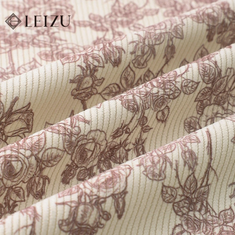 0.5/1/2Yard Ribbed Corduroy Fabric Vintage Plant Brush Print Spring Autumn DIY Sewing Fabric Making Pants Jacket Clothing Cloth
