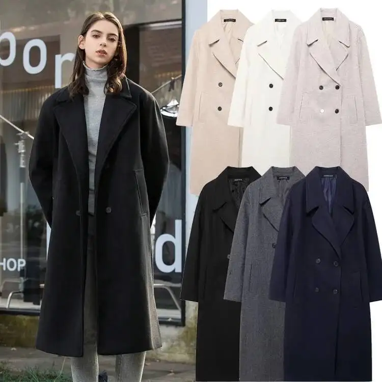 2025, Herbst und Winter, neue Damenbekleidung, Straße, warm, doppelseitig, Wolle, High-End-Lichtmantel, Windjacke