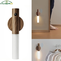 Intelligent Human Body Induction Night Light LED USB Rechargeable Corridor Cabinet Magnetic Wall Lamp Home Mobile Night Lighting