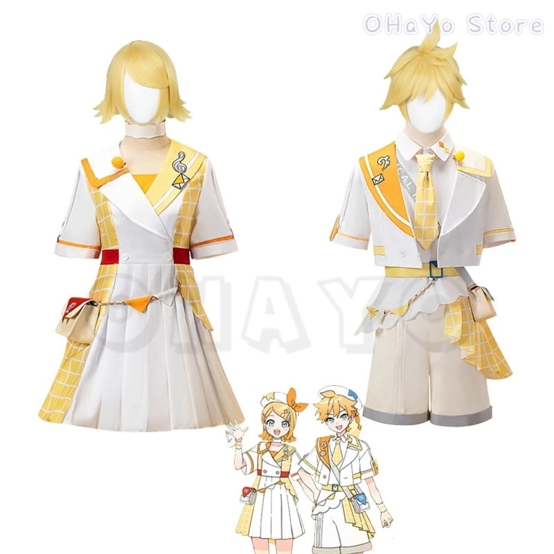 Project Sekai Virtual Singer Ren Len MAGICAL MIRAI 2024 Cosplay Costume Wig Dress Cosplay Uniform Halloween Cute Clothes