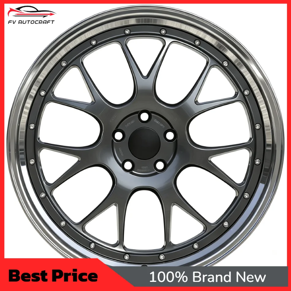 【2026】BORSU Forged Polished Lip 2-pieces 15 16 17 18 19 20 21 22 Inch Muti Spokes Deep Dish Lightweight Sporty 5x112 For E92 F87