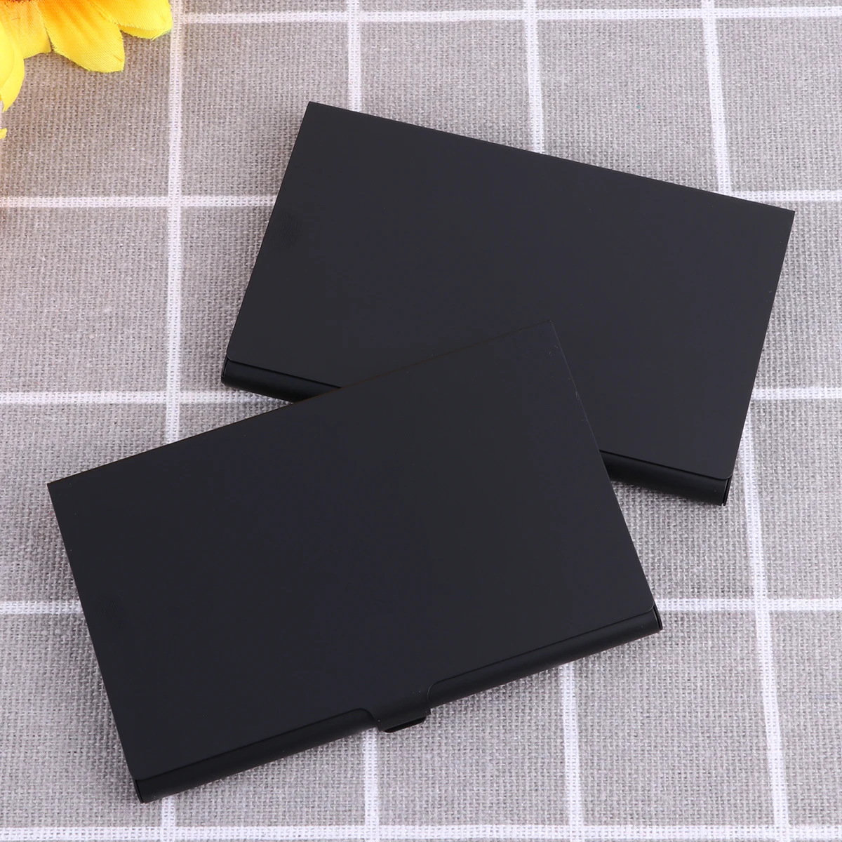 Soporte portátil de aleación de aluminio para Nombre comercial, organizador de nombre de escritorio, caja de crédito comercial de Metal, organizador, 2 uds.