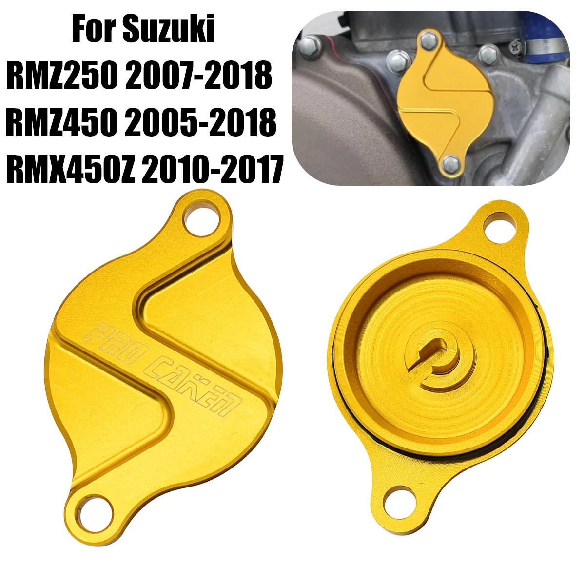 

Motorcycle CNC Oil Filter Cover For Suzuki RMZ250 RMZ450 RMX450Z RMZ 250 450 450Z 2005-2019 2018 2017 2016 2015 2014 2013 Parts