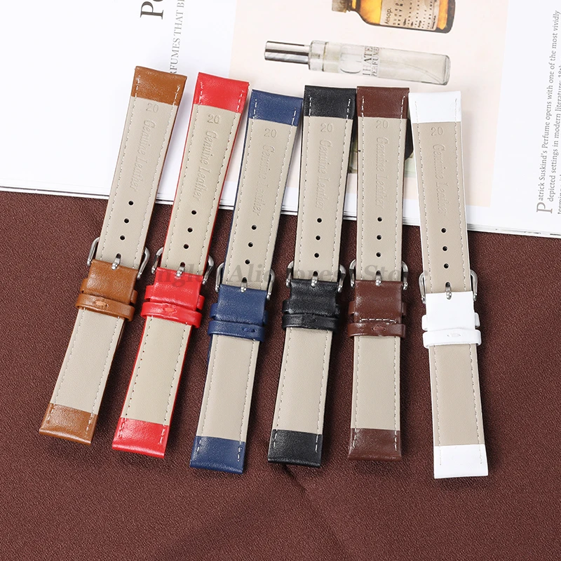12/13/14/15/16/17/18/19/20/21/22/23/24mm Leather Watch Strap for Huawei Watch Gt5/Gt4/Gt3 Wristband Men Women Universal Bracelet