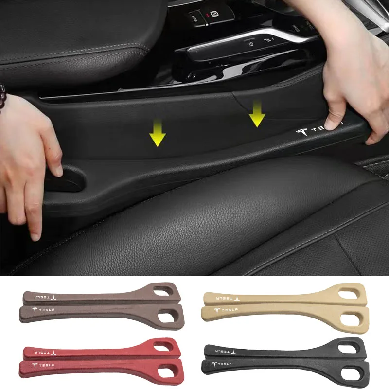 

2 шт., наполнитель зазора сиденья автомобиля, заглушка бокового шва, герметичная заполняющая полоса для Tesla Model 3 X S 2016-2020, наклейки TM3 TMX TMS, наклейка