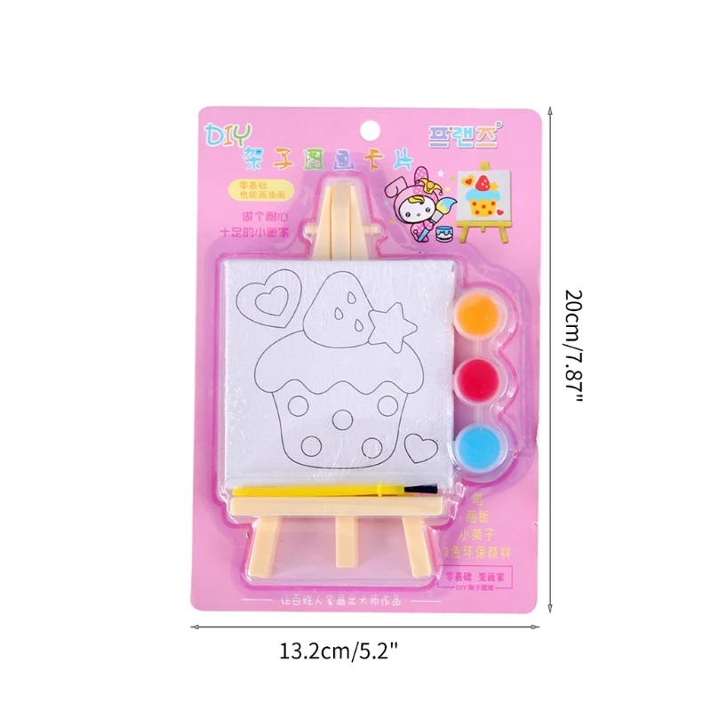 Set di pittura fai da te per bambini pittura a olio regalo a tema cartone animato per bambini E65D