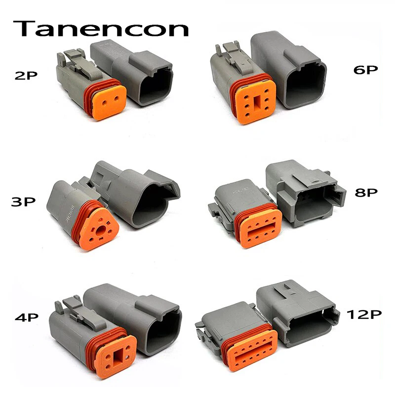 

1 Set 2P/3P/4P/6P/8P/12 Pin DT series Connector Waterproof Electrical Male Female Plug for Car Motor Truck DT06-2S DT04-2P