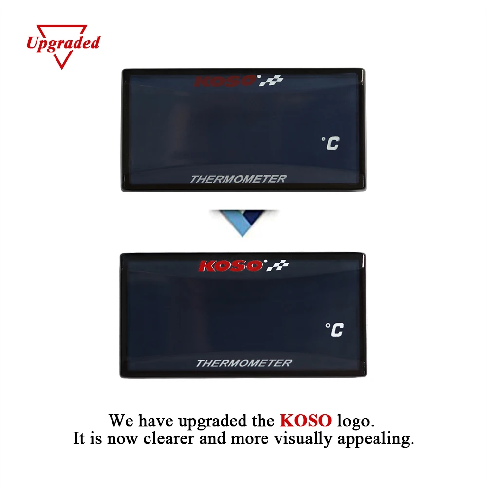 KOSO Water Temperature gauge Motorcycle Universal Water Temperature Sensor Gauges For Yamaha Honda Kawasaki