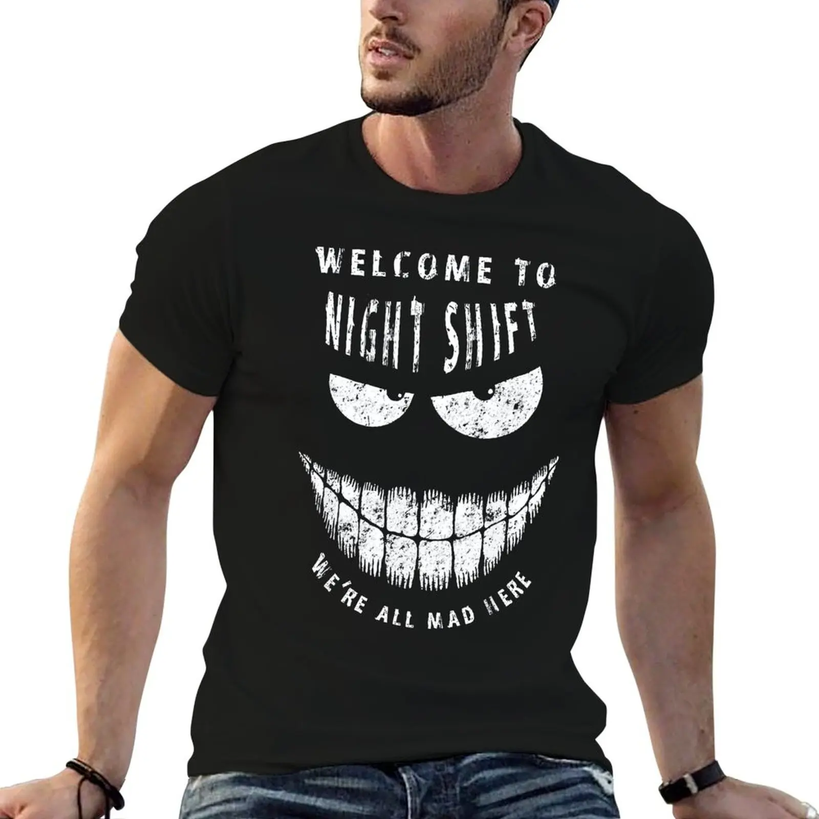 

Welcome Nectar Shift Mad Here Fresh T-shirt Sports Tees Casual Graphic Geeky Travel Eur Size