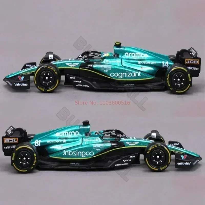 Bburago 1:43 Aston Martin Aramco Amr23 2023 Dust Cover F1 Team 14 Alonso 18 Stroll  Alloy Car Die Cast Model Toy Gifts