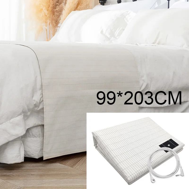 99*203CM Grounding Sheet  95% Cotton And 5% Soft Silver Thread Anti-static Sheets Grounding Mat for Healing Sleep